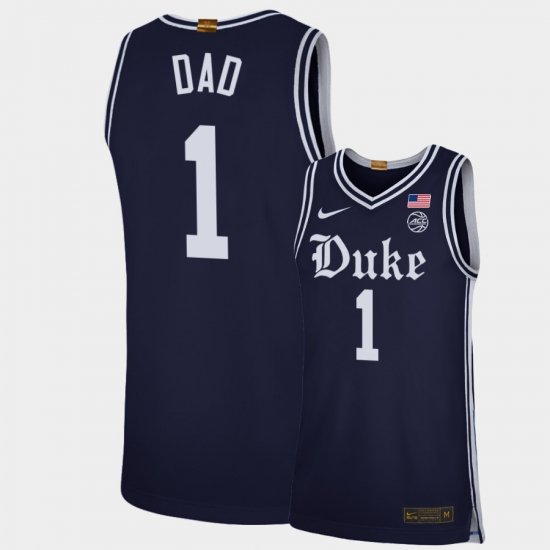 #1 College Basketball Duke 2022 Fathers Day Gift Greatest Dad Men\'s Black Jersey 449997-922