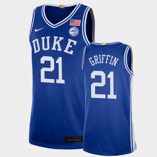 #21 AJ Griffin College Basketball Blue Devils Authentic Men\'s Royal Jersey 733355-356