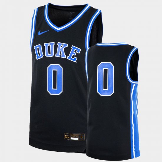 #0 College Basketball Duke University Replica Youth Black Jersey 240413-206