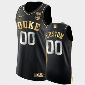 #00 Custom Golden Edition Duke Blue Devils 2021-22 Authentic Basketball Mens Black Jersey 263135-305