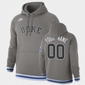 #00 Custom Retro Blue Devils Pullover Men's Gray Hoodie 219610-244