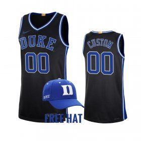 #00 Custom College Basketball Duke University Limited Basketball Free Hat Mens Black Jersey 499697-664