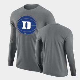 Duke Basketball Long Sleeve Mens Gray T-Shirt 186298-788 Duke Basketball Long Sleeve Mens Gray T-Shirt 186298-788