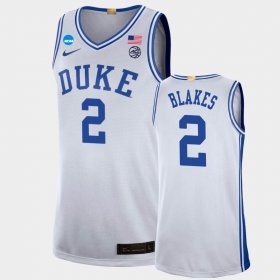 #2 Jaylen Blakes March Madness Duke University 2022 NCAA Limited Basketball Mens White Jersey 123302-332