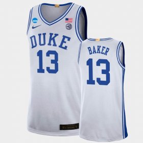 #13 Joey Baker March Madness Duke Blue Devils 2022 NCAA Limited Basketball Men's White Jersey 172843-813