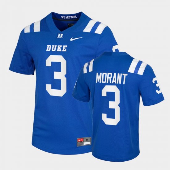 #3 Jordan Morant College Football Blue Devils Men\'s Blue Jersey 183811-556