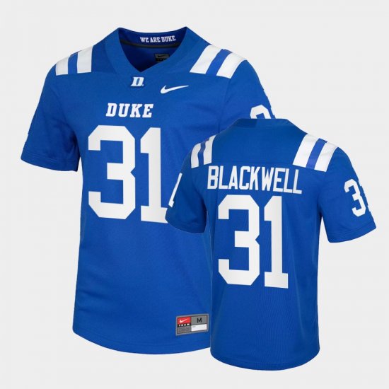 #31 Josh Blackwell College Football Blue Devils Men Blue Jersey 950575-722