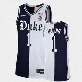 #1 Kyrie Irving College Basketball Duke Cameron Brotherhood Limited Split Edition Men's Black White Jersey 847760-454