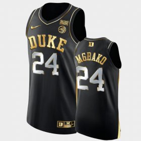 #24 Mackenzie Mgbako College Basketball Duke Blue Devils 2023 Golden Edition Men Black Jersey 351077-620