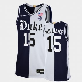 #15 Mark Williams College Basketball Duke Cameron Brotherhood Limited Split Edition Mens Black White Jersey 754950-128