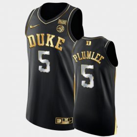 #5 Mason Plumlee Golden Edition Duke Blue Devils Alumni Men Black Jersey 755413-928