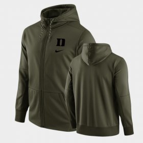 Tonal Logo Stack Duke Full-Zip Men's Olive Hoodie 664294-517 Tonal Logo Stack Duke Full-Zip Men's Olive Hoodie 664294-517