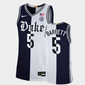 #5 RJ Barrett College Basketball Duke University Cameron Brotherhood Limited Split Edition Men's Black White Jersey 932350-679