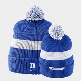 2021 Team Sideline Duke Pom Cuffed Knit Hat Unisex Royal Hat 753938-423