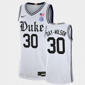 #30 Shayeann Day-Wilson College Basketball Blue Devils Cameron Brotherhood Limited Basketball Men's White Jersey 913316-717