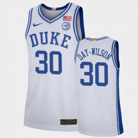 #30 Shayeann Day-Wilson College Basketball Duke Blue Devils Limited Men White Jersey 455313-616