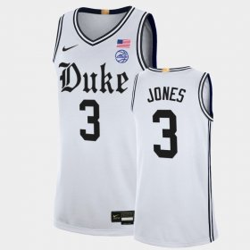 #3 Tre Jones College Basketball Blue Devils The Brotherhood Alumni Limited Men's White Jersey 157615-932