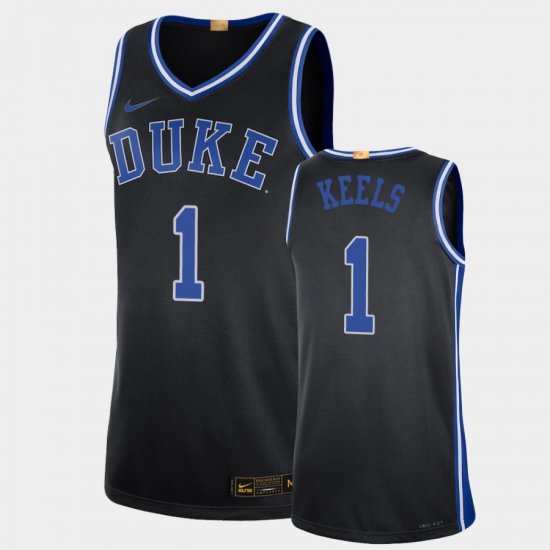 #1 Trevor Keels Alumni Limited Duke University Basketball Mens Black Jersey 810600-518