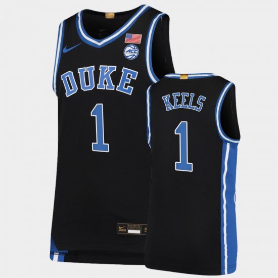 #1 Trevor Keels College Basketball Duke Blue Devils Limited Men\'s Black Jersey 851946-651