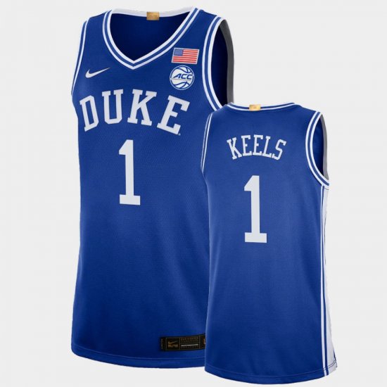 #1 Trevor Keels College Basketball Duke Blue Devils Authentic Men Royal Jersey 764517-539