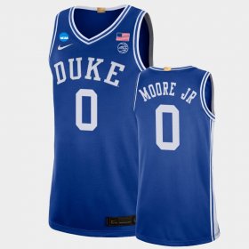 #0 Wendell Moore Jr. March Madness Duke 2022 NCAA Limited Basketball Men's Royal Jersey 873185-782