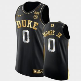 #0 Wendell Moore Jr. Golden Edition Duke 2021-22 Authentic Basketball Mens Black Jersey 341435-150