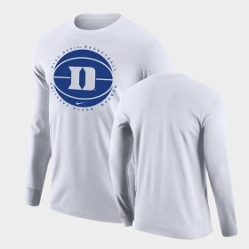 Duke Blue Devils Basketball Long Sleeve Mens White T-Shirt 426407-332 Duke Blue Devils Basketball Long Sleeve Mens White T-Shirt 426407-332