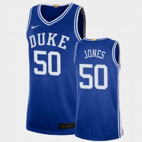 #50 Bates Jones College Basketball Blue Devils 2021 transfer Limited Mens Blue Jersey 895011-932