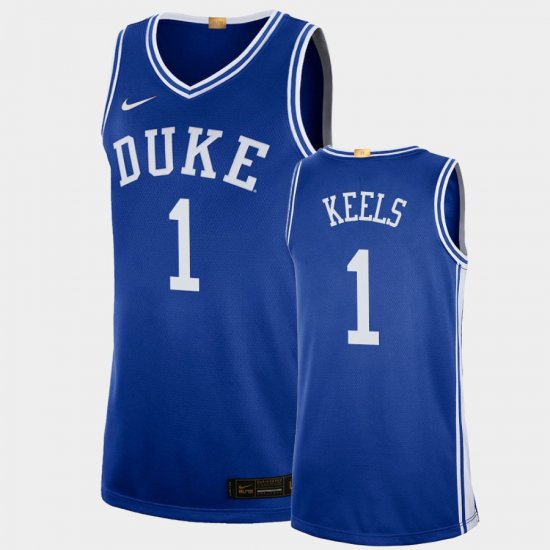 #1 Trevor Keels College Basketball Duke Blue Devils 2021 Class Limited Men\'s Blue Jersey 444533-810