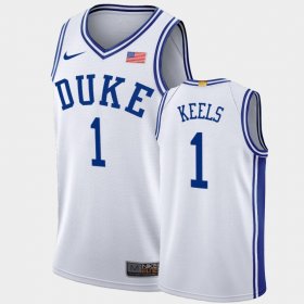 #1 Trevor Keels Home Duke University 2021 2021 Class Men's White Jersey 364470-953