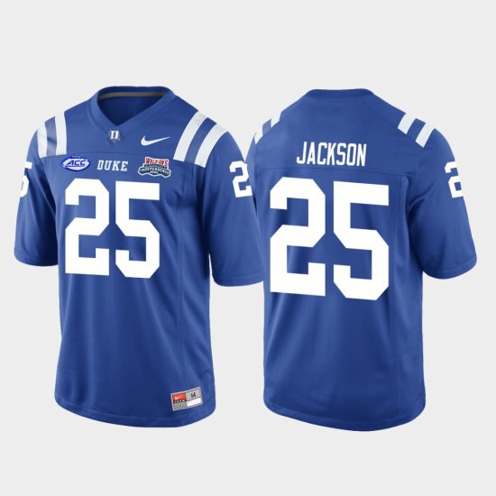 #25 Deon Jackson 2018 Independence Bowl Duke University College Football Game Men Royal Jersey 256749-601