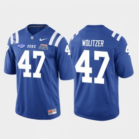 #47 Ryan Wolitzer 2018 Independence Bowl Duke College Football Game Men's Royal Jersey 365914-848