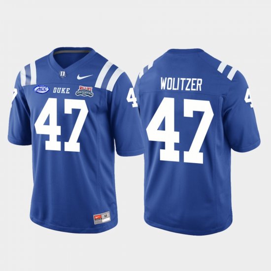 #47 Ryan Wolitzer 2018 Independence Bowl Duke College Football Game Men\'s Royal Jersey 365914-848