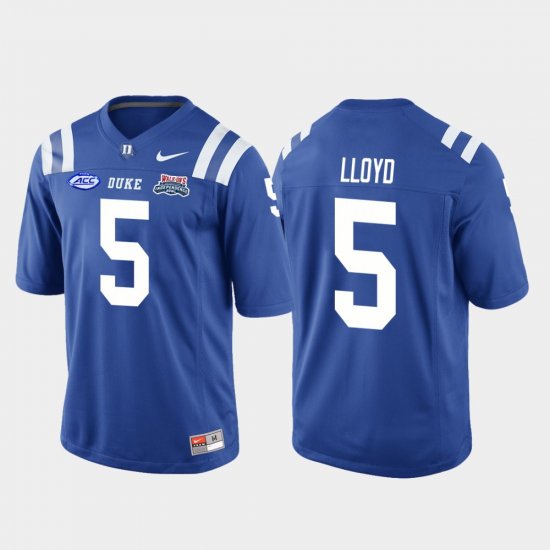 #5 Johnathan Lloyd 2018 Independence Bowl Duke University College Football Game Mens Royal Jersey 421680-389