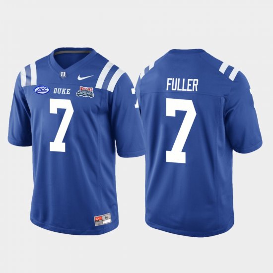 #7 Keyston Fuller 2018 Independence Bowl Duke University College Football Game Men\'s Royal Jersey 691025-400