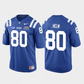 #80 Daniel Helm 2018 Independence Bowl Duke Blue Devils College Football Game Men's Royal Jersey 177160-311