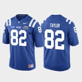 #82 Chris Taylor 2018 Independence Bowl Duke Blue Devils College Football Game Mens Royal Jersey 970704-490