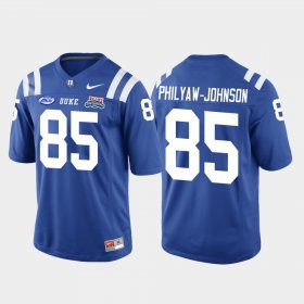 #85 Damond Philyaw-Johnson 2018 Independence Bowl Blue Devils College Football Game Men's Royal Jersey 132690-757