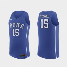 #15 Alex O'Connell Authentic Duke University March Madness College Basketball Mens Royal Jersey 994443-253