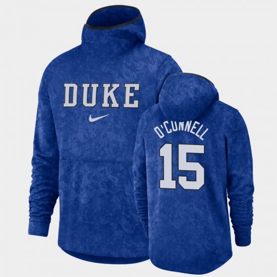 #15 Alex O\'Connell Basketball Spotlight Duke Pullover Team Logo Mens Royal Hoodie 239532-533