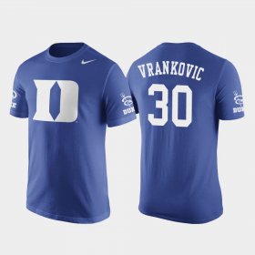 #30 Antonio Vrankovic Future Stars Duke University Basketball Replica Men's Royal T-Shirt 622897-471 #30 Antonio Vrankovic Future Stars Duke University Basketball Replica Men's Royal T-Shirt 622897-471
