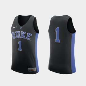 #1 College Basketball Blue Devils Authentic Mens Black Jersey 548767-983