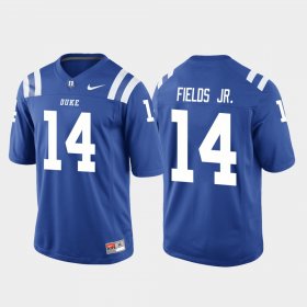 #14 Bryon Fields Jr. College Football Duke Blue Devils Game Men's Royal Jersey 477499-279