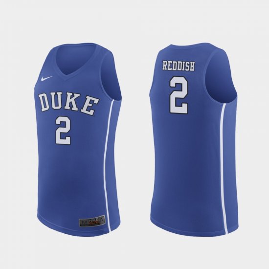 #2 Cam Reddish Authentic Duke University March Madness College Basketball Men Royal Jersey 950939-389