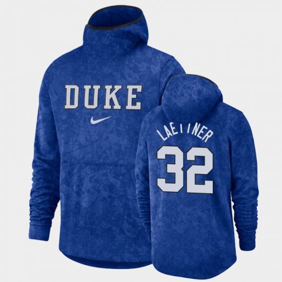 #32 Christian Laettner Basketball Spotlight Duke Pullover Team Logo Men Royal Hoodie 373125-555