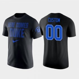 #00 Custom College Basketball Blue Devils 2 Hit Performance Men's Black T-Shirt 721076-424