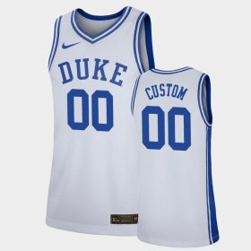 #00 Custom Replica Duke University Basketball Men's White Jersey 999448-159