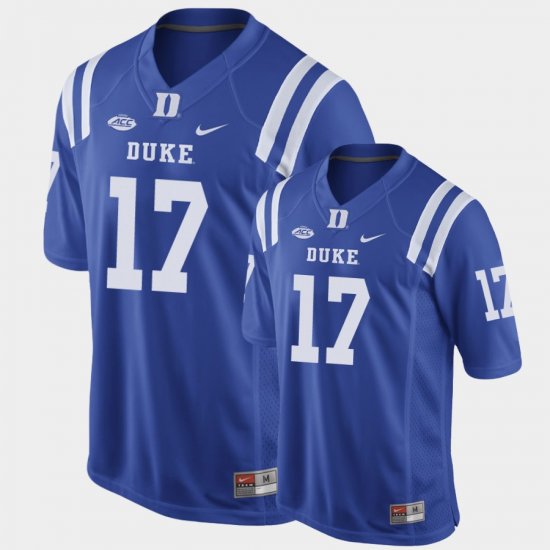 #17 Da\'Quan Johnson Replica Duke University Game Football Men Royal Jersey 787109-165