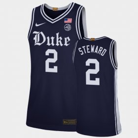 #2 DJ Steward Alternate Blue Devils Brotherhood Mens Navy Jersey 403541-447