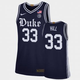 #33 Grant Hill Alternate Duke University Brotherhood Mens Navy Jersey 565110-847